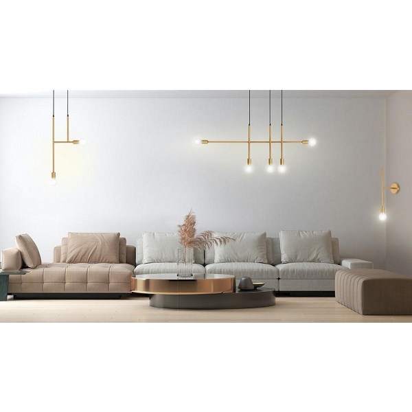 Lampa ścienna RIVA złota - Moosee